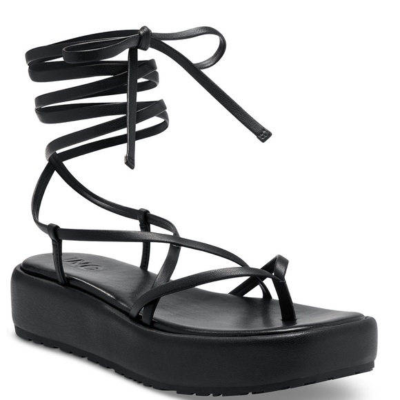 INC LACE UP SANDAL (WHITE) sz 10 - Picture 4 of 11